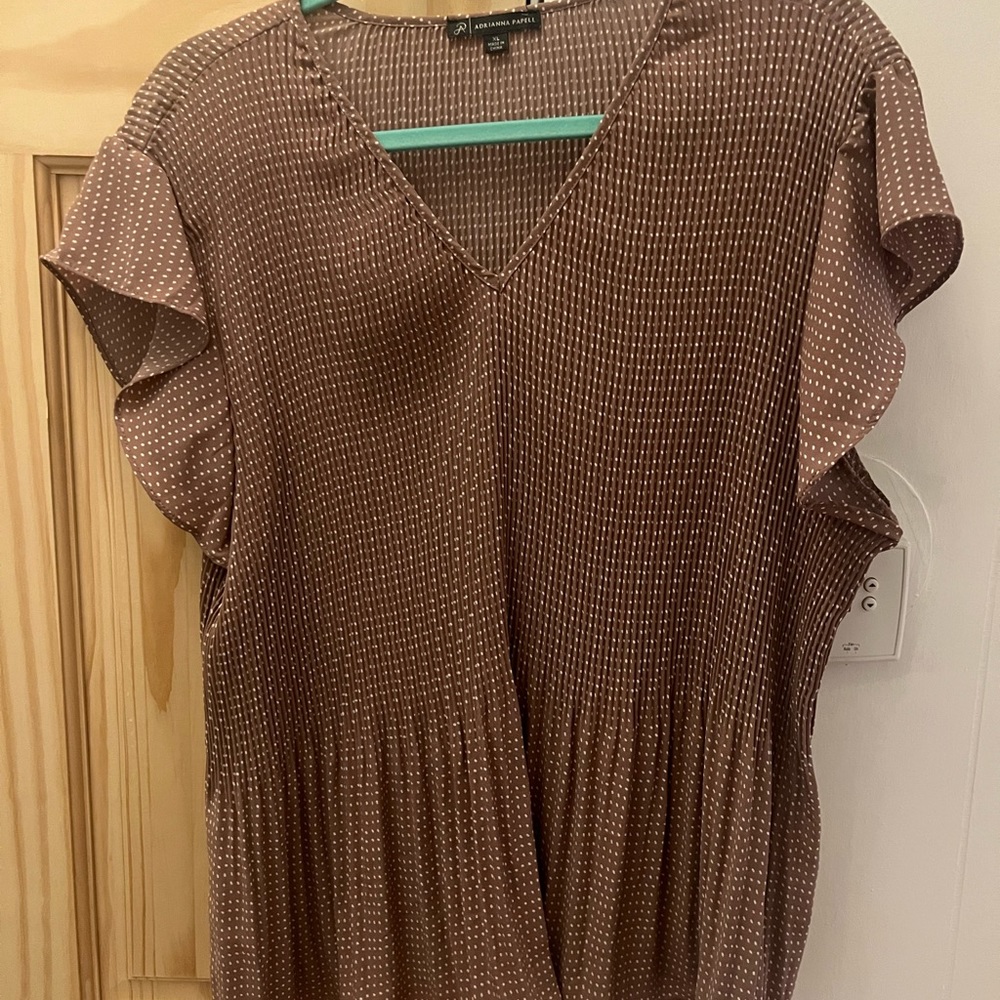 Purple/ Mauve pleated blouse